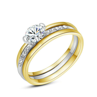 

Yoursfs® 18K Gold Plated Triple Rounds Simulated Diamond Rings Use Austrian Crystal Fashion Jewelry