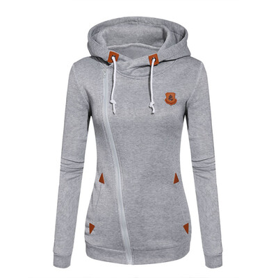 

Women Autumn winter Long Sleeve Heaps Collar Hooded Hoodies Draw Cord Pocket Pullover Sweater Coat BlackBlueGreen