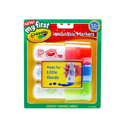 

Окрашенные дети музыка (Crayola) кисть инструмента Кисть поделки игрушка крышка с дышащими 3-цветовых детьми короткого стержнем грубой головой круглой акварель пером 81-1346