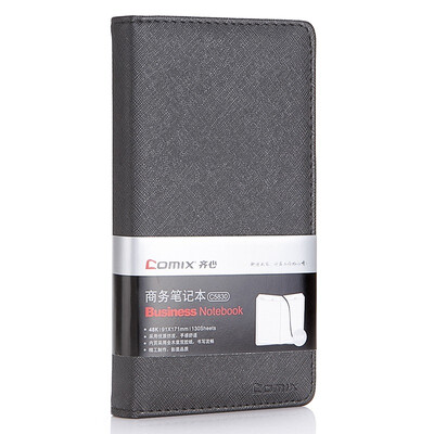 

COMIX 48K 130 pages Cross pattern leather notebook notebook diary black office stationery C5830