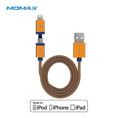 

Apple, Эндрюс комбо Momax MFI линия данных аутентификации зарядный кабель линия подходит для компании Apple Lightning iPhone7 / 6 / 6splus / оранжевый Samsung просо Huawei 1 м