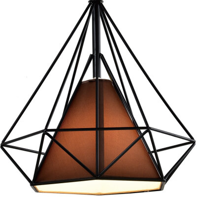 

BOKT Vintage Metal Pendant Lighting Diamond Lampshade Hanging Light Chandelier for Indoor Home Decoration