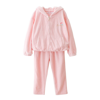 

Fromo Flordeer French children's clothing girls leisure suits children's sportswear large virgin two suit F73041 pink 130