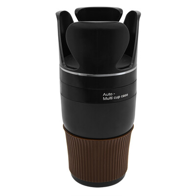 

TIMMOTU XZB02 Multifunctional Car Cup Holder Car Cup Holder Car Drink Holder Ashtray Mobile Phone Holder Rotary Cushion Storage Rack Storage Box Brown
