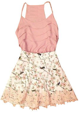 

Lovaru ™2015 fashion casual Dress sexy Elegant Classical Sleeveless lace printing design Suit the dress Sweet style
