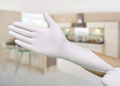 

Nitrile Exam Gloves - Medical Grade, Powder Free, Latex Rubber Free, Disposable, Non Sterile, Food Safe, Textured,White Color