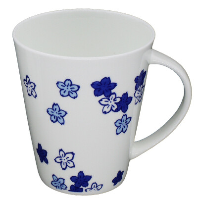 

A pottery pottery cup cups 400ml bone china blue&white series broken spring