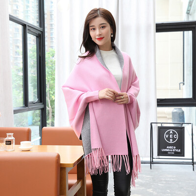 

Shanghai Story (история SHANGHAI) г-жа осень и толстый зимний сплошной цвет шарфы трикотажные платок носить серый