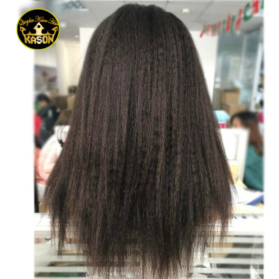 

Kason Wig Italian Yaki African American Full Lace Human Hair Wigs Best Glueless Brazilian Virgin Kinky Straight Full Lace Wigs