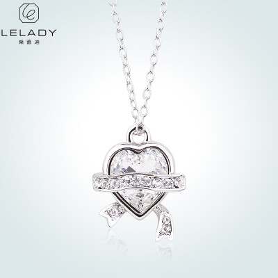 

Lelady Crystal pendant Heart-shaped necklace Collarbone chain pendant