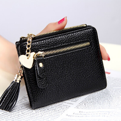 

2017 Korean version of the new cute purse small women fresh tassel zipper wallet short wallet