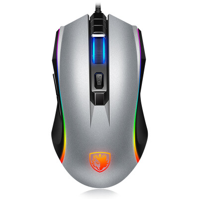 

Sades ghost RGB wired optical macro mouse (metal gray) lol peripheral gaming computer USB mouse macro programming eat chicken Jedi survival big escape the mouse