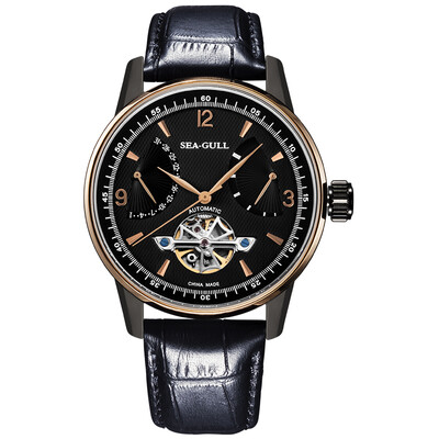 

Seagull SeaGull watch multi-function flywheel series single power potential automatic mechanical male watch black belt 219327