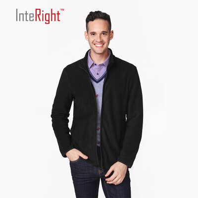 

INTERIGHT Mens Polar Fleece Collar Sweater Casual Jacket