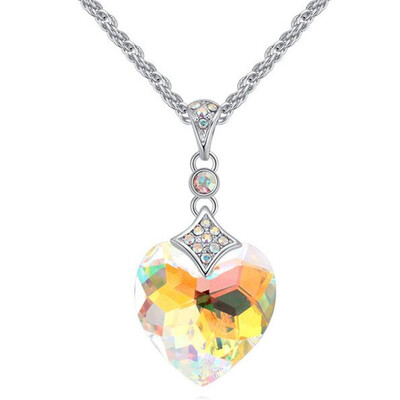 

Fashion High Quality Austrian Crystal Heart Pendant Necklace For Women Gift Bride Wedding Jewelry 25228