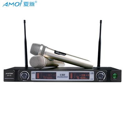 

AMOi SA-22 U-band wireless microphone microphone for two home KTV computer stage professional microphone