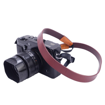 

KYOTSU King wins handmade leather camera strap Canon Nikon SLR shoulder strap Sony micro-single leather hit the color strap brown