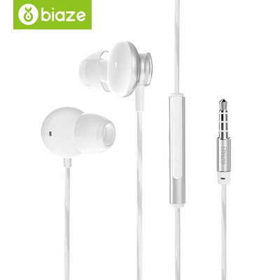 

BIAZE headset ear with wheat wire control compatible mobile phone computer general game music sports running headphones for Andrews Apple E9 Chinese red