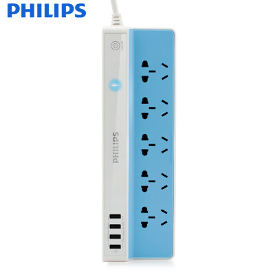 

Philips (PHILIPS) plug-in board usb multi-function touch switch socket high-end row of a total length of 3 meters 5 holes 4USB4A wiring board / drag line board