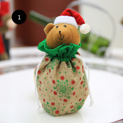 

3 цвета Новый рождественский подарок сумка Candy Apple Снеговик Санта-пиво Cute Toys Festival Party Supplies