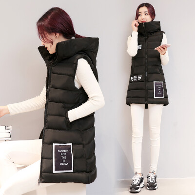 

2017 autumn and winter new in the long paragraph feather cotton vest female winter women's Korean version of the wild self-cultiva