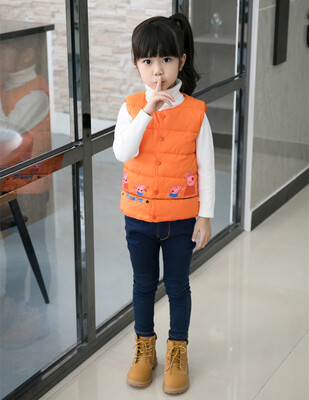 

Children 2017 winter child down vest cotton jacket boys girls waistcoat outerwear winter baby vest YF01