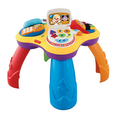 

Fisher Price Educational toys Multifunctional puppy leather learning table Bilingual BJV34