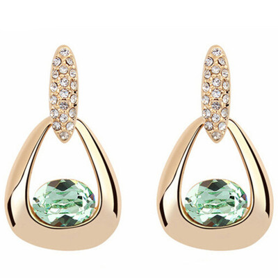 

Vintage Fashion Jewelry Earings For Woman Crystal Drop Dangle Earrings Austria Crystal Evening Party Jewelry 7216