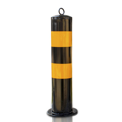 

Tengchi CT reflective warning column red&white road column steel pipe warning column isolation pile road pile iron column anti-collision column 50cm thick yellow black warning column