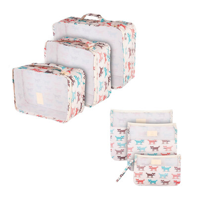 

6 Set Travel Packing Cubes Waterproof Mesh Travel Accessories Carryon Dirty Laundry