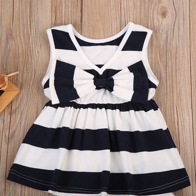 

Newborn Baby Kids Girl Bowtie Tank Top DressShorts Pants 2PCS Outfit Clothes