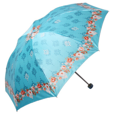 

[Jingdong supermarket] paradise umbrella color Ding high-density polyester anti-ultraviolet three fold umbrella umbrella umbrella deep purple 308T