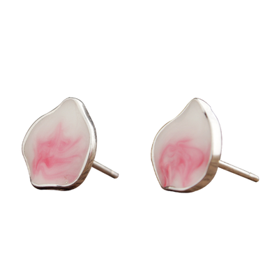 

Luo Linglong s925 sterling silver earrings earrings female cherry petals earrings decorated allergy simple temperament personality