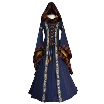 

Vintage Style Renaissance Womens Costume Medieval Maiden Halloween Fancy Cosplay Over Dress