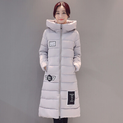 

Winter cotton clothes Ladies long coat Coat Women 's Cotton Academy Cotton jacket over knee Korean version of the shirt