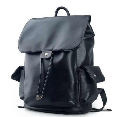 

Men's backpack backpack male fashion leather leisure institute wind laptop bag8845