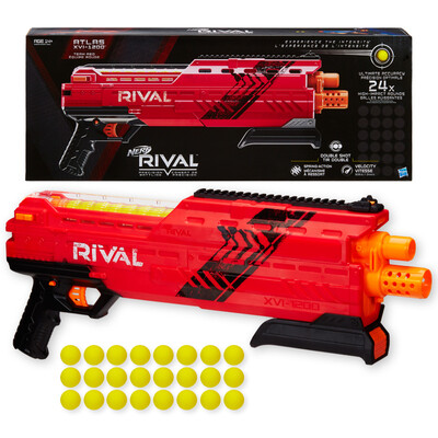 

Hasbro (Hasbro) NERF тепло мягкой пули пистолет RIVAL конкуренты датчик серии Atlas 1200 (красные и черные) Открытые игрушки B3856