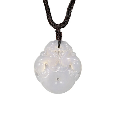 

JingTian jewelry Agate jade medullary pendant Jade medullary necklace agate pendant Pichel Peace buckle for Both men and women