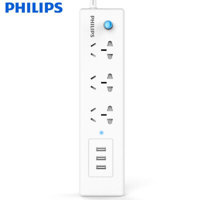 

Philips (PHILIPS) патч-панель USB разъем 3USB2.4A общая длина 1,8 м монтажной платы / сопротивление полосы / колодка стрип нового GB безопасности детей