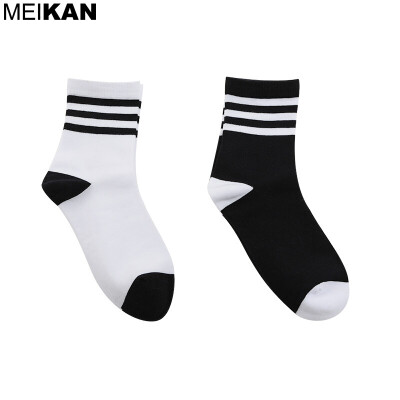 

MEIKAN Women Stripe Socks Summer Cotton Ankle Socks Harajuku Fashion Socks