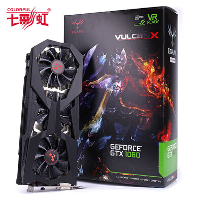 

Красочные (Красочные) iGame GTX1060 Vulcan X OC GTX1060 1620-1847MHz / 8008MHz 6G / 192bit игровой графики