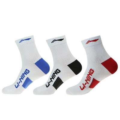 

Li Ning sports socks men&women socks in the tube leisure cotton socks three-color three pairs of equipment
