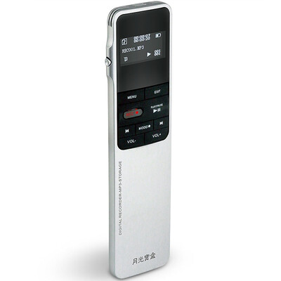 

Moonlight Box E5860 Silver 8G ультратонкая металлическая профессиональная ручка для записи, высококачественное неразрушающее внешнее воспроизведение MP3-плеер