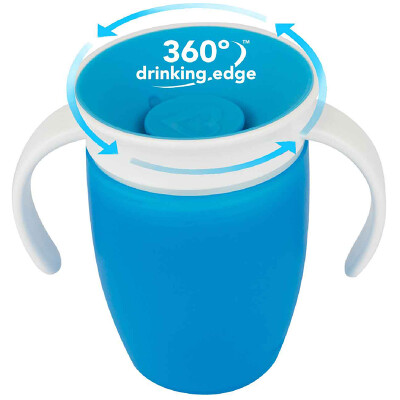 

Munchkin childrens cup baby learning cup 360 ° leakproof magic cup Mackenzie drinking water training cup with handle 204ml 44141 random color