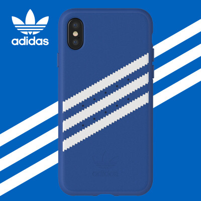 

adidas ipad new iphone X full screen clover mink drop shatter-resistant phone case protective cover for Apple iPhone 10 Royal Blue