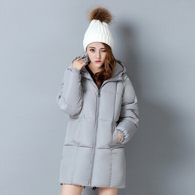 

City plus CITYPLUS 2017 winter new style women women casual thickening bread clothes cotton clothing large yards wild long paragraph down jacket cotton CWMF179757 black
