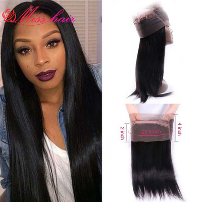 

7A Grade 360 Lace Frontal Straight Hair Ear To Ear Lace Frontal Closure Unprocessed Malaysian Virgin Human Hair Closure