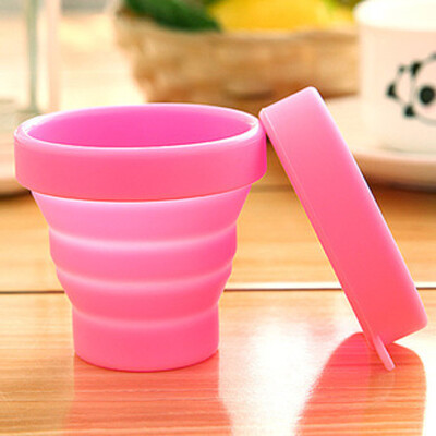 

Home Living Candy Color Portable Travel Silicone Folding Cup Outdoor Sports Stretching Mouthwash Cup B91