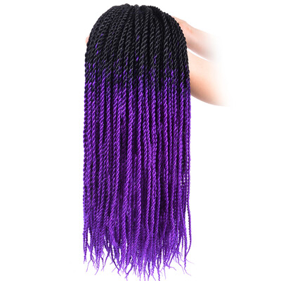 

Senegalese Twist Crochet Braiding Hair Synthetic 5PcsLot 24Blackpurple