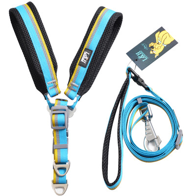 

H Lohas Pet Leashes Pet Supplies Leashes Dog Chains Dog Chain V-shaped Strap Chest Protector Set Universal Strap Traction Rope Set Sky Blue